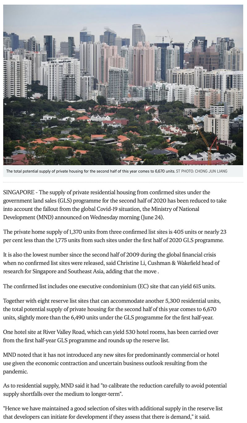 Sophia Regency - Govt cuts private housing supply from confirmed land sale sites due to Covid-19 fallout -1